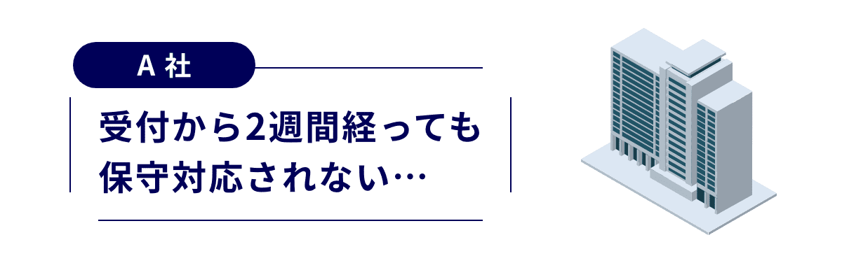 受付から2週間経っても保守対応されない…